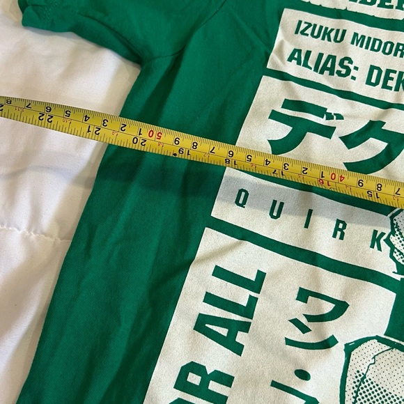L My Hero Academia Adult New T-Shirt - Deku Izuku Midoriya Stats Boxed Green - Picture 2 of 6
